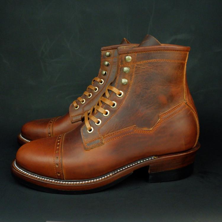Prof Barnets “Benjamin” Cap Toe Balmoral 6” ( Gallun Horse Butt Cognac )