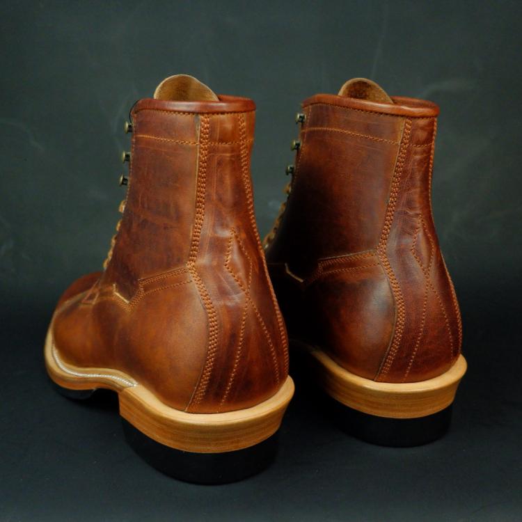 Prof Barnets “Benjamin” Cap Toe Balmoral 6” ( Gallun Horse Butt Cognac )