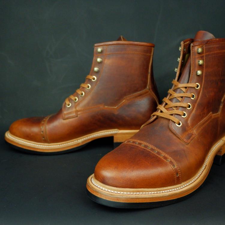 Prof Barnets “Benjamin” Cap Toe Balmoral 6” ( Gallun Horse Butt Cognac )