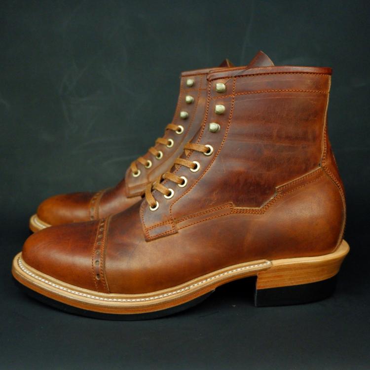 Prof Barnets “Benjamin” Cap Toe Balmoral 6” ( Gallun Horse Butt Cognac )