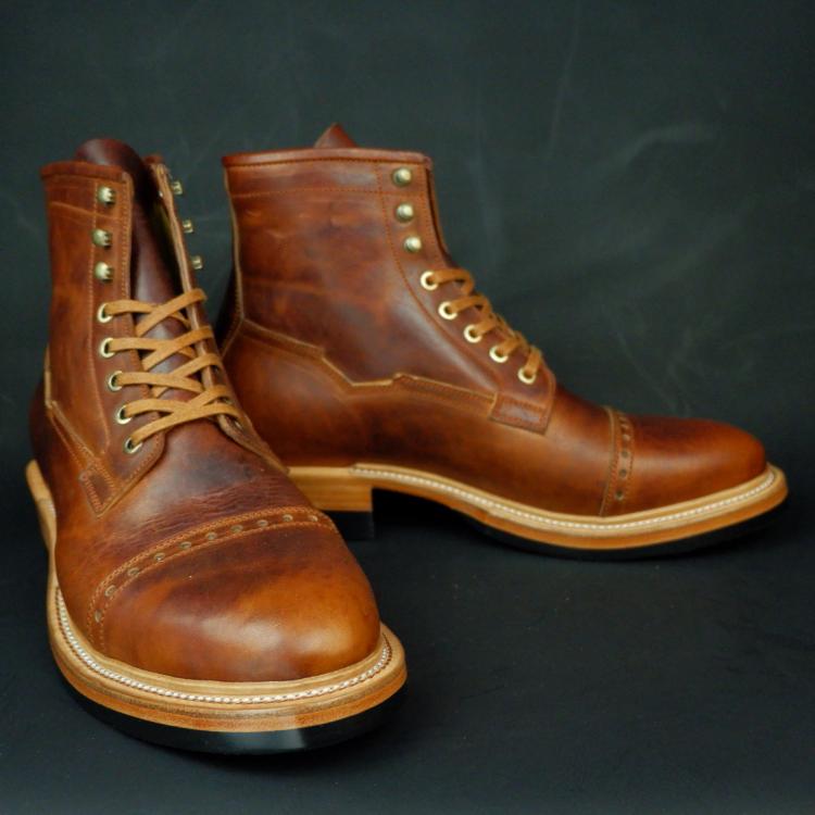 Prof Barnets “Benjamin” Cap Toe Balmoral 6” ( Gallun Horse Butt Cognac )