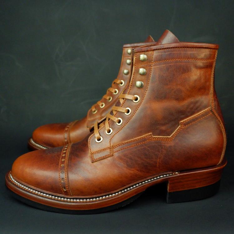 Prof Barnets “Benjamin” Cap Toe Balmoral 6” ( Gallun Horse Butt Cognac )