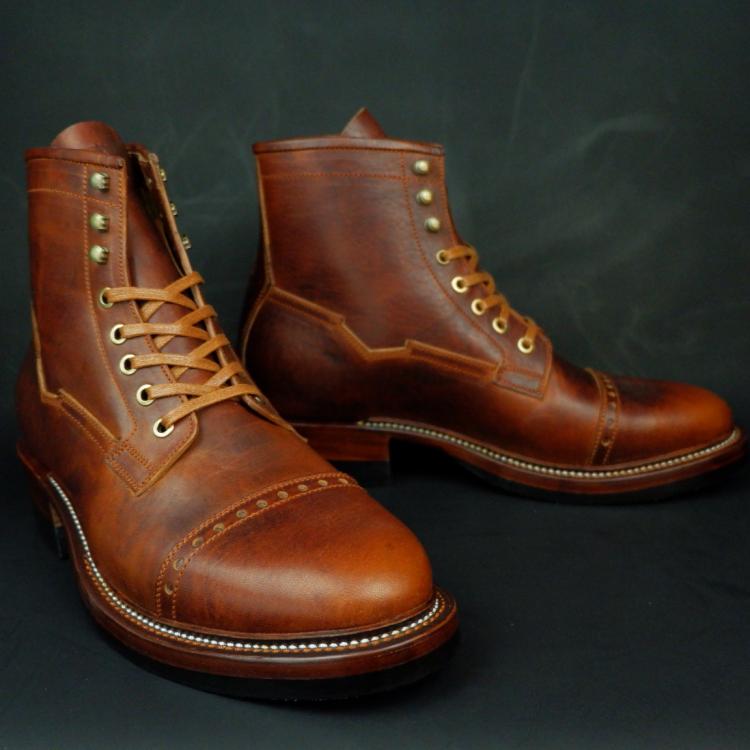 Prof Barnets “Benjamin” Cap Toe Balmoral 6” ( Gallun Horse Butt Cognac )