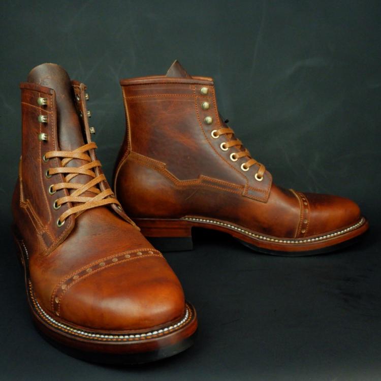 Prof Barnets “Benjamin” Cap Toe Balmoral 6” ( Gallun Horse Butt Cognac )